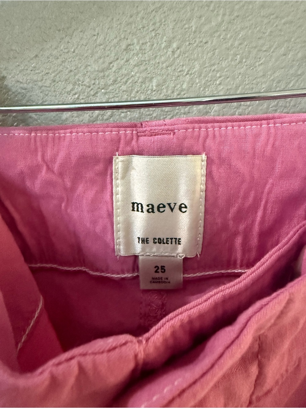 Colette Heart Pocket Cropped Wide Leg Pants by Maeve 25 Pink - Picture 6 of 6